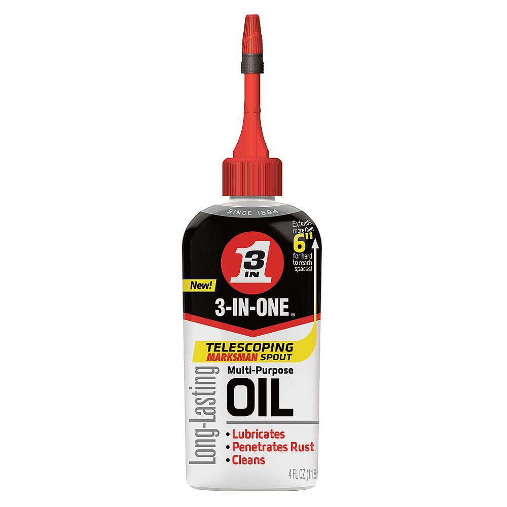 3-IN-1 Multi-Purpose Lubricating Oil with Telescoping Spout - 4 oz Bottle (Pack of 12) - Perfect for Household, Automotive & Industrial Use - Rust Prevention, Door Hinges, Tools Maintenance