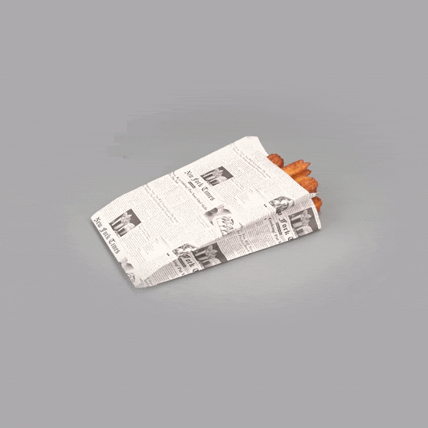 Eco-Friendly Newsprint Paper French Fry Bags | 5