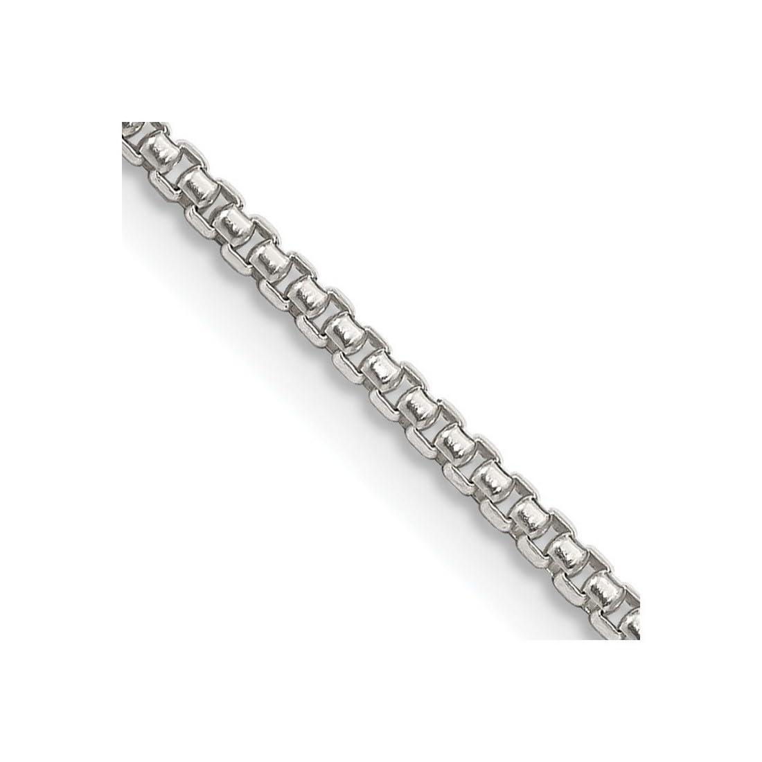 925 Sterling Silver Half Round Box Chain Necklace for Women & Men - Adjustable Lengths 16