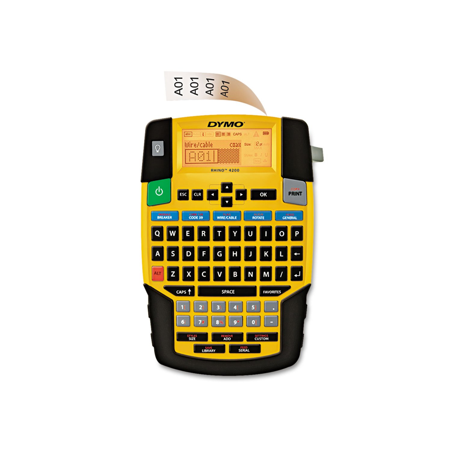 Rhino 4200 Industrial Label Maker with QWERTY Keyboard - Durable Labeling Tool for Warehouse, Office & Retail Organization