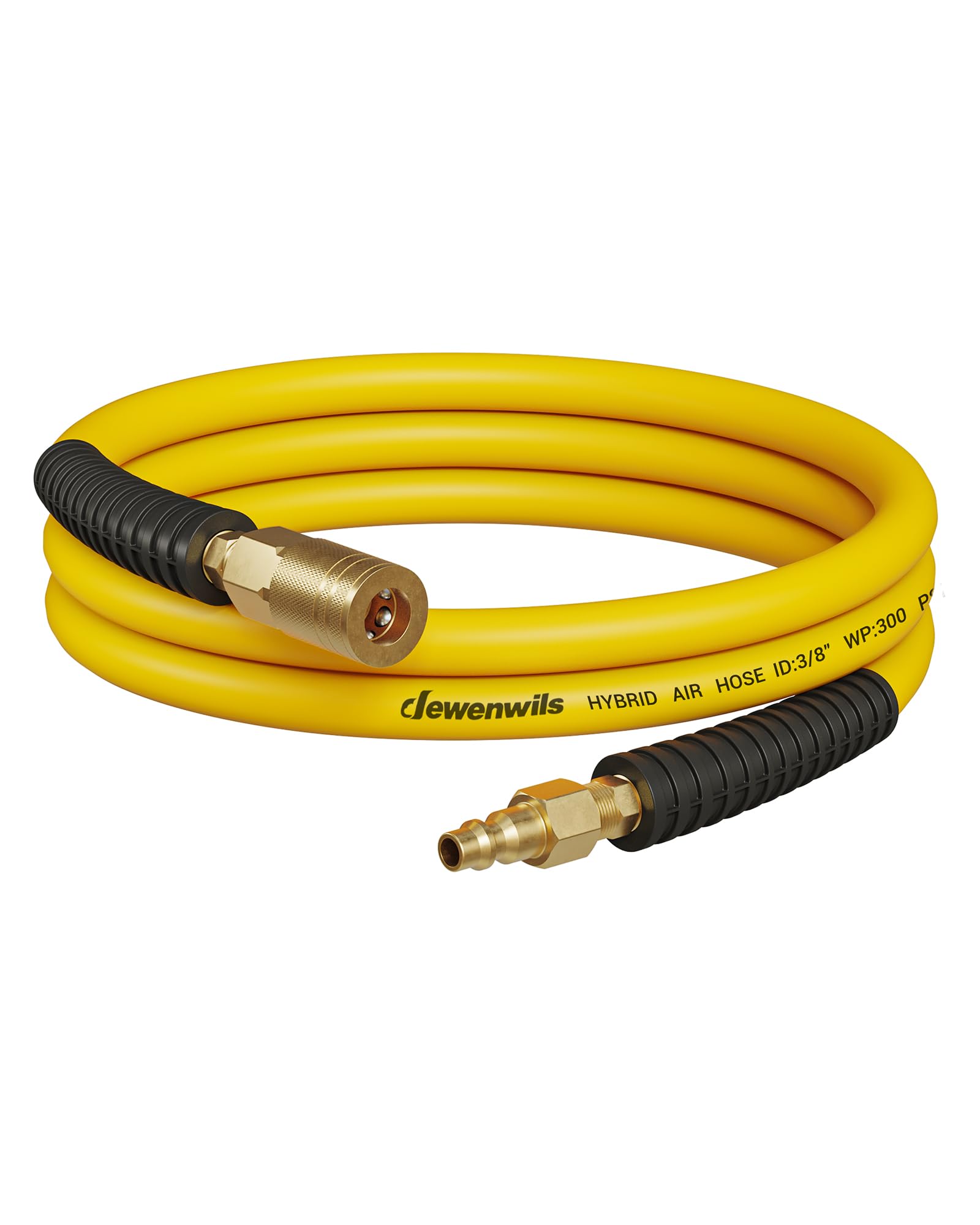 DEWENWILS 3/8 Inch x 6FT 300 PSI Heavy Duty Air Compressor Hose with 1/4