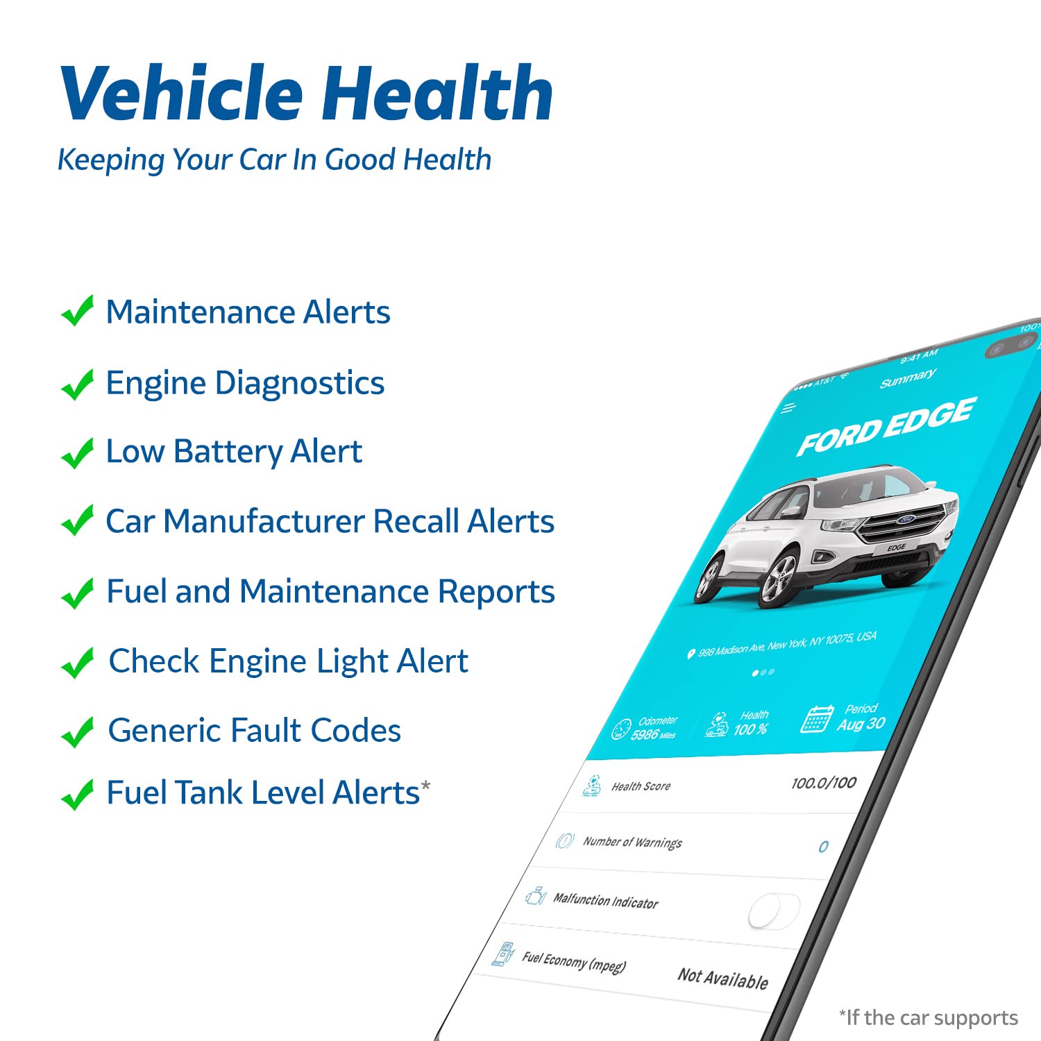 VYNCS Pro 4G LTE OBD Car GPS Tracker - No Monthly Fee | Real-Time Vehicle Tracking, Teen Driver Monitoring, Car Health Diagnostics, Fuel Efficiency & Emission Reports | Ideal for Fleet Management, Parental Control & Used Car Dealers (Model: VPOBDGPS3)