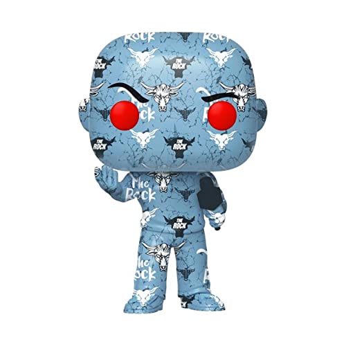 Funko Pop! WWE The Rock Art Series Exclusive Vinyl Figure with Hard Protector Case - Perfect for Collectors, WWE Fans & Home Display