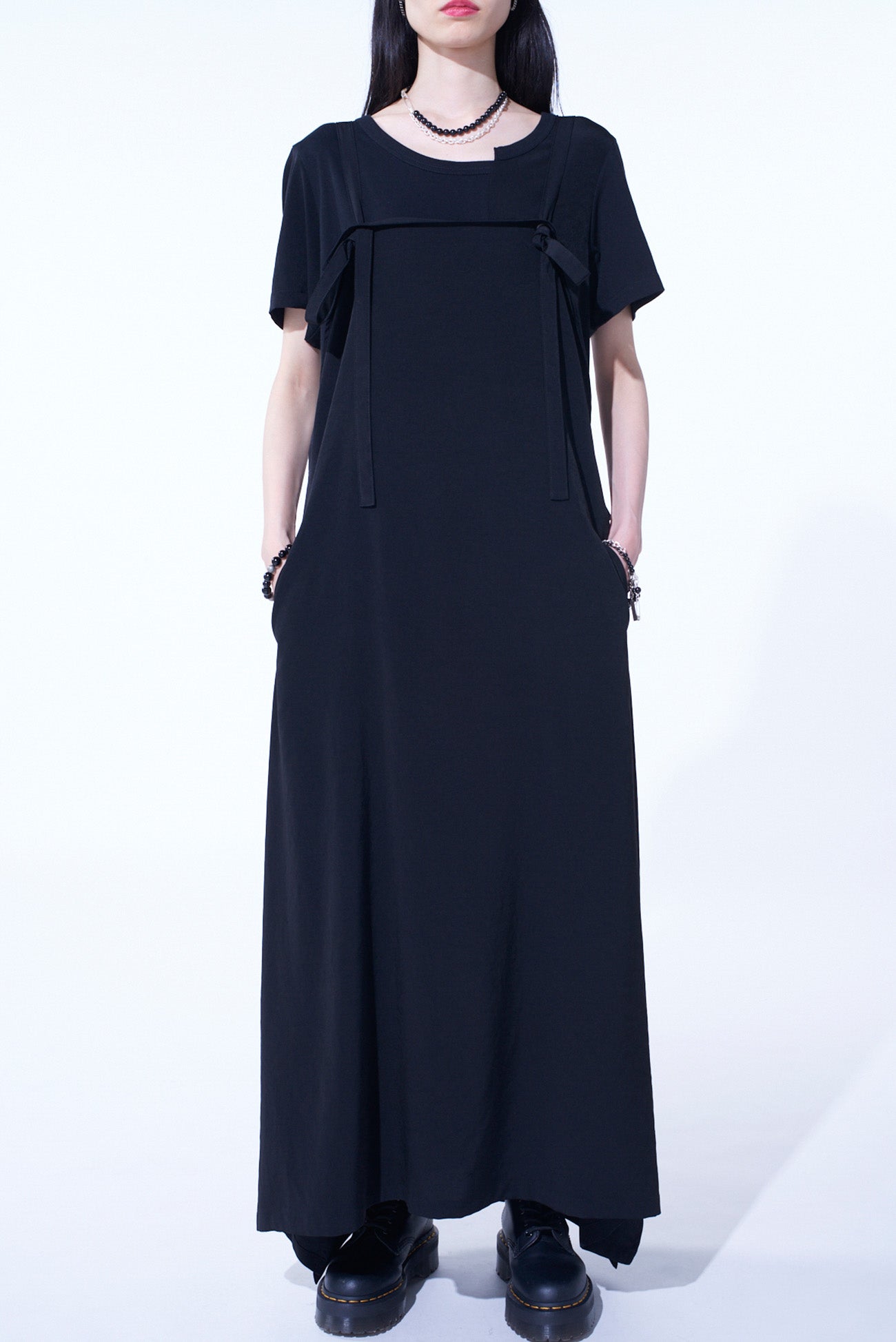 Crepe de Chine Salopette Skirt - Elegant Women's Jumper Dress for Casual & Formal Wear | Perfect for Office, Party & Everyday Outfits