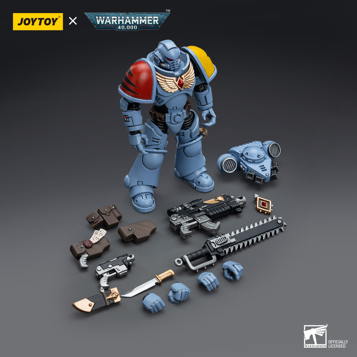 JOYTOY 1/18 Scale Warhammer 40K Intercessors Action Figure Set (4pcs) - Highly Detailed Collectible Miniatures for Tabletop Gaming & Display - Perfect for Warhammer Fans and Sci-Fi Collectors