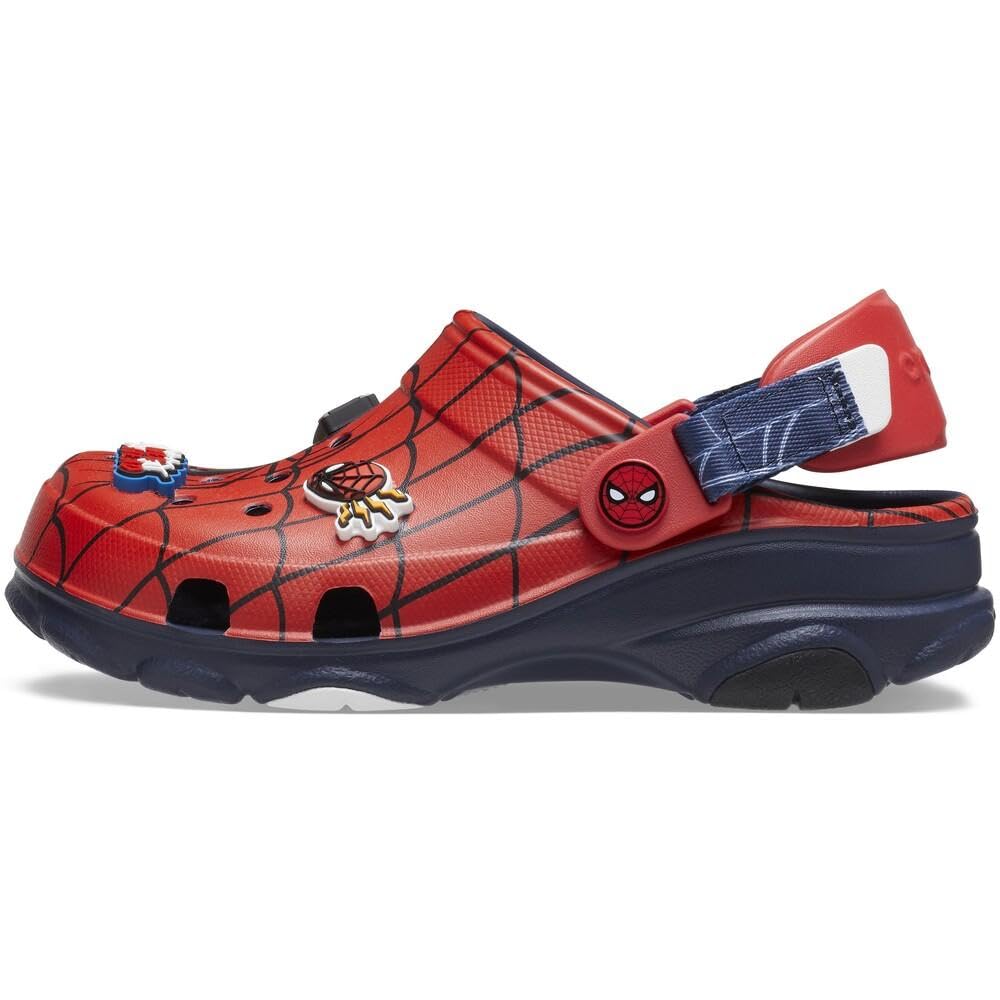Crocs Unisex-Child Classic All-Terrain Spiderman Clogs | Lightweight Water Shoes for Kids | Perfect for Beach, Pool, and Outdoor Play