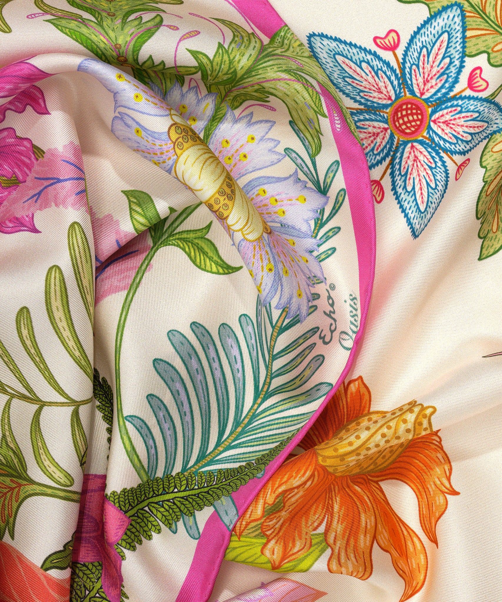 Oasis 35 Silk Square Scarf - Luxury Fashion Accessory for Women, Elegant Square Silk Scarf for Office, Travel & Special Occasions