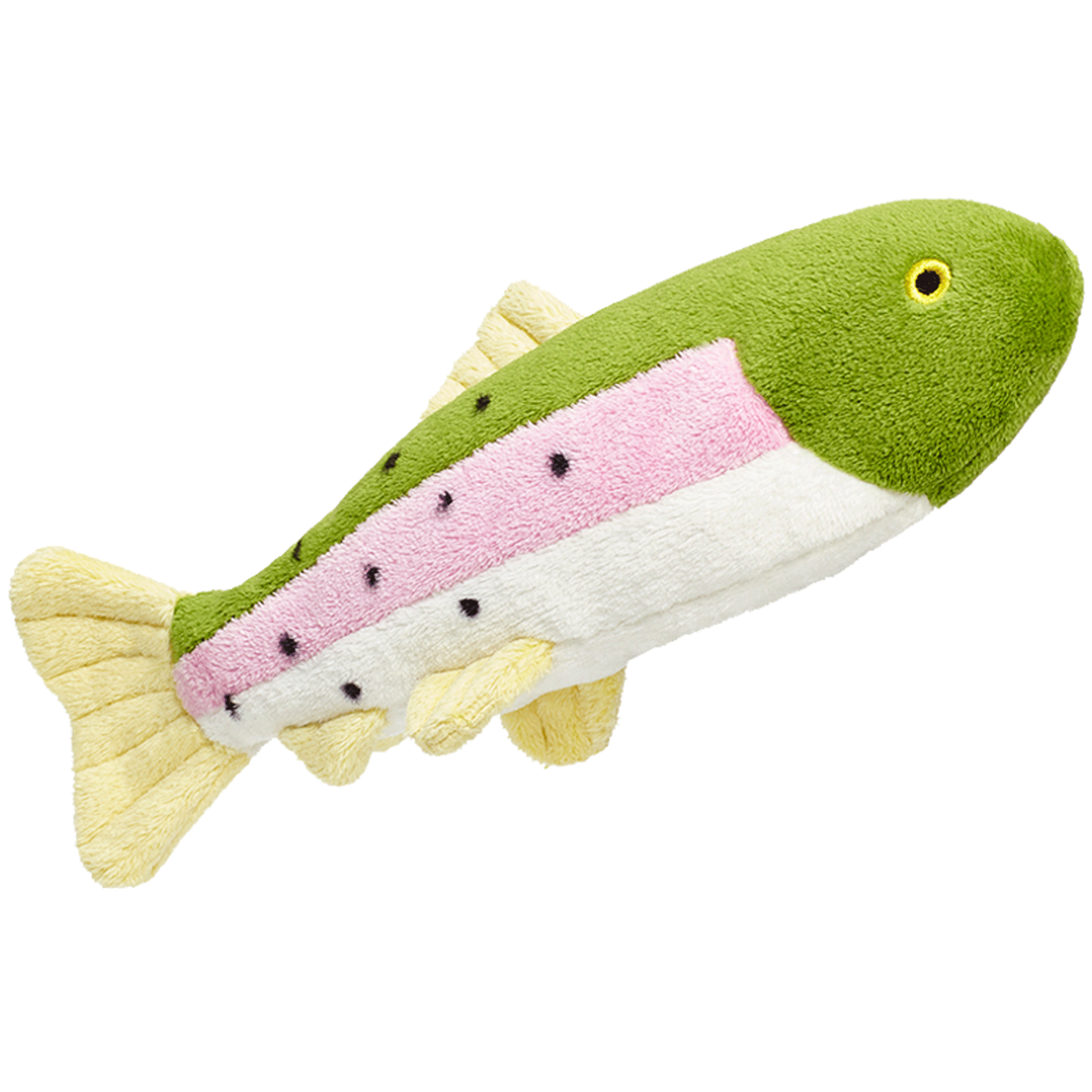 Fluff & Tuff Burt Lake Trout Dog Toy - Durable Plush Chew Toy for Medium & Large Dogs - Perfect for Fetch, Tug-of-War & Cuddling Playtime