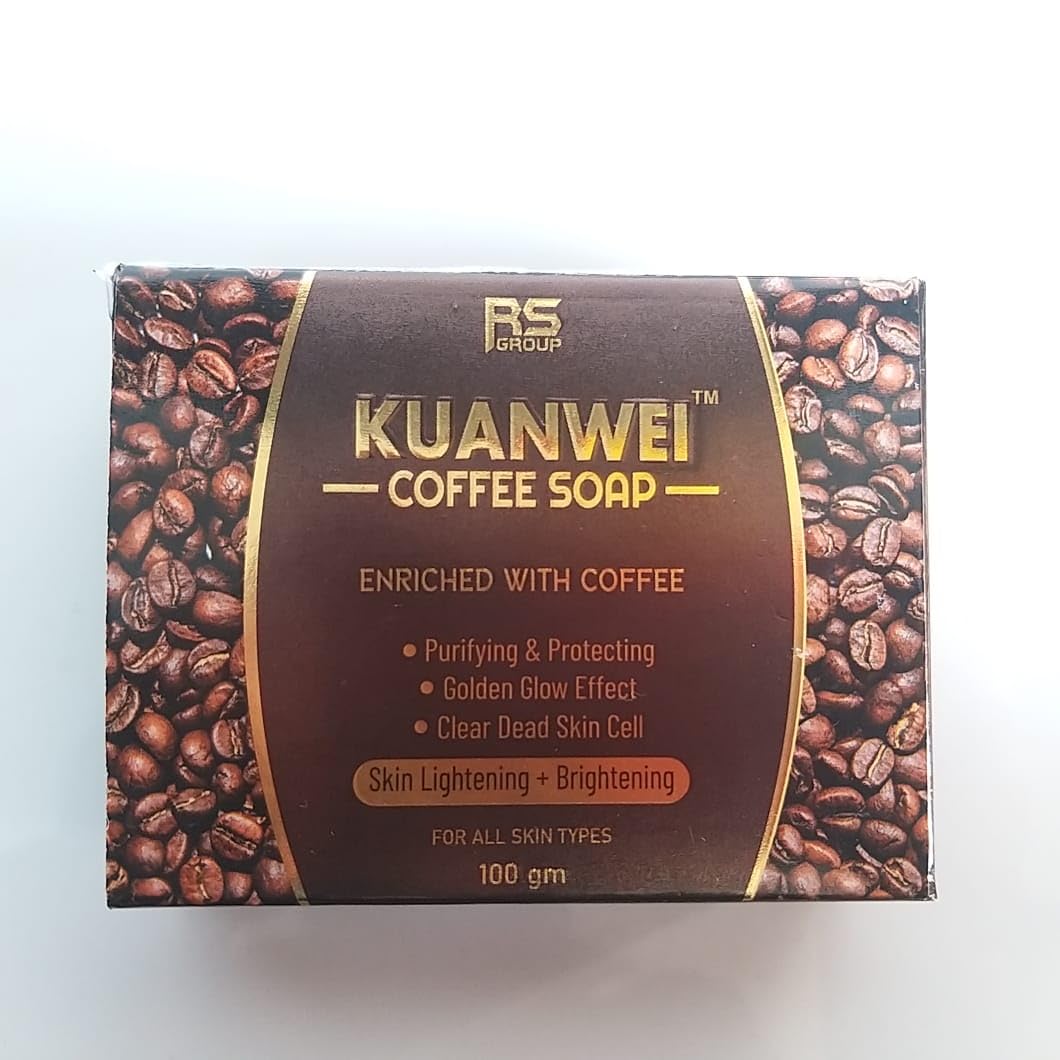 Kuanwei Coffee Soap - Natural Exfoliating & Moisturizing Bar for Face & Body - Perfect for Daily Skincare & Gift Sets