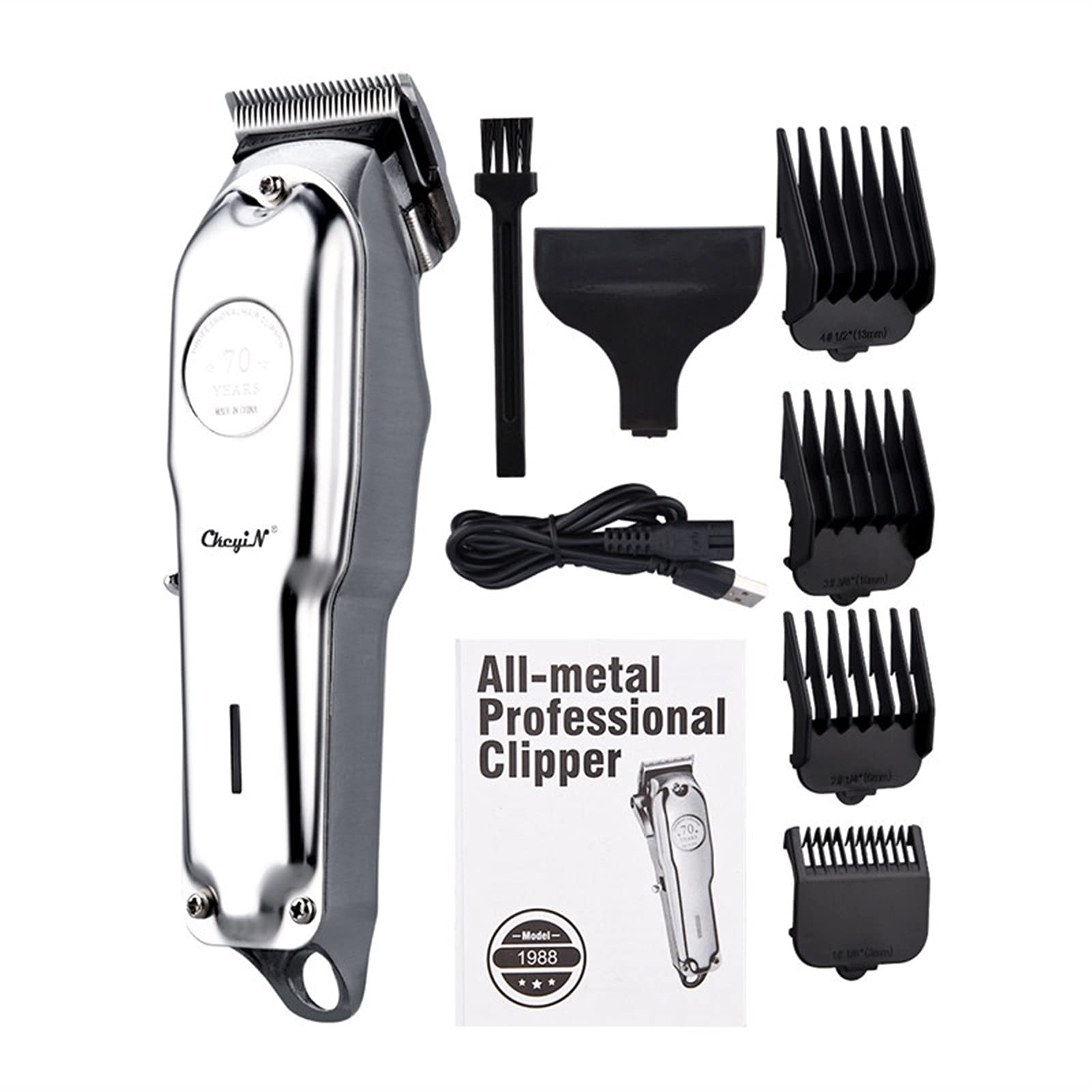 Professional Hair Clipper for Men - Rechargeable Electric Hair Trimmer with Powerful Motor & Quiet Technology - Perfect for Home Barbering, Beard Grooming & DIY Haircuts