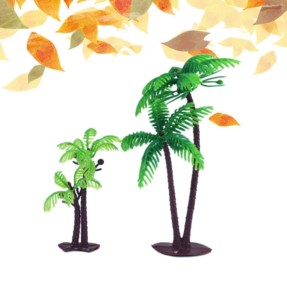 8PCS Green Palm Tree Cupcake Toppers - Edible Dessert Decorations for Birthday, Wedding, Party - Bakery Supplies & Cake Decorating Accessories (Perfect for Tropical Themed Events, Beach Parties, and Summer Celebrations)