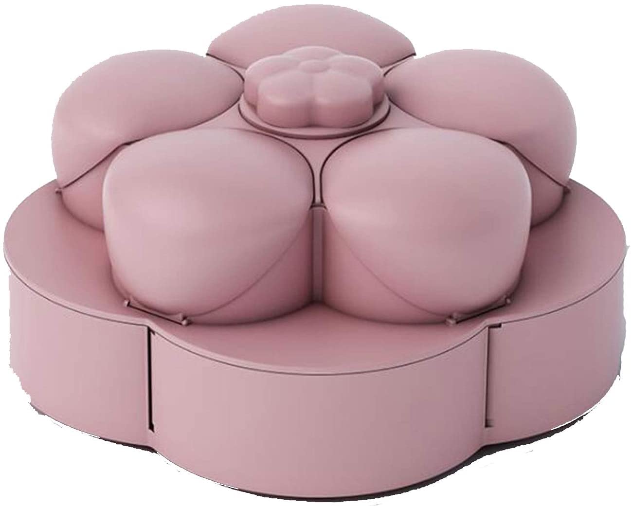 Pink Flower-Shaped Snack Storage Container - Airtight Dried Fruit, Nuts & Candy Organizer - Perfect for Parties, Picnics & Home Kitchen Organization
