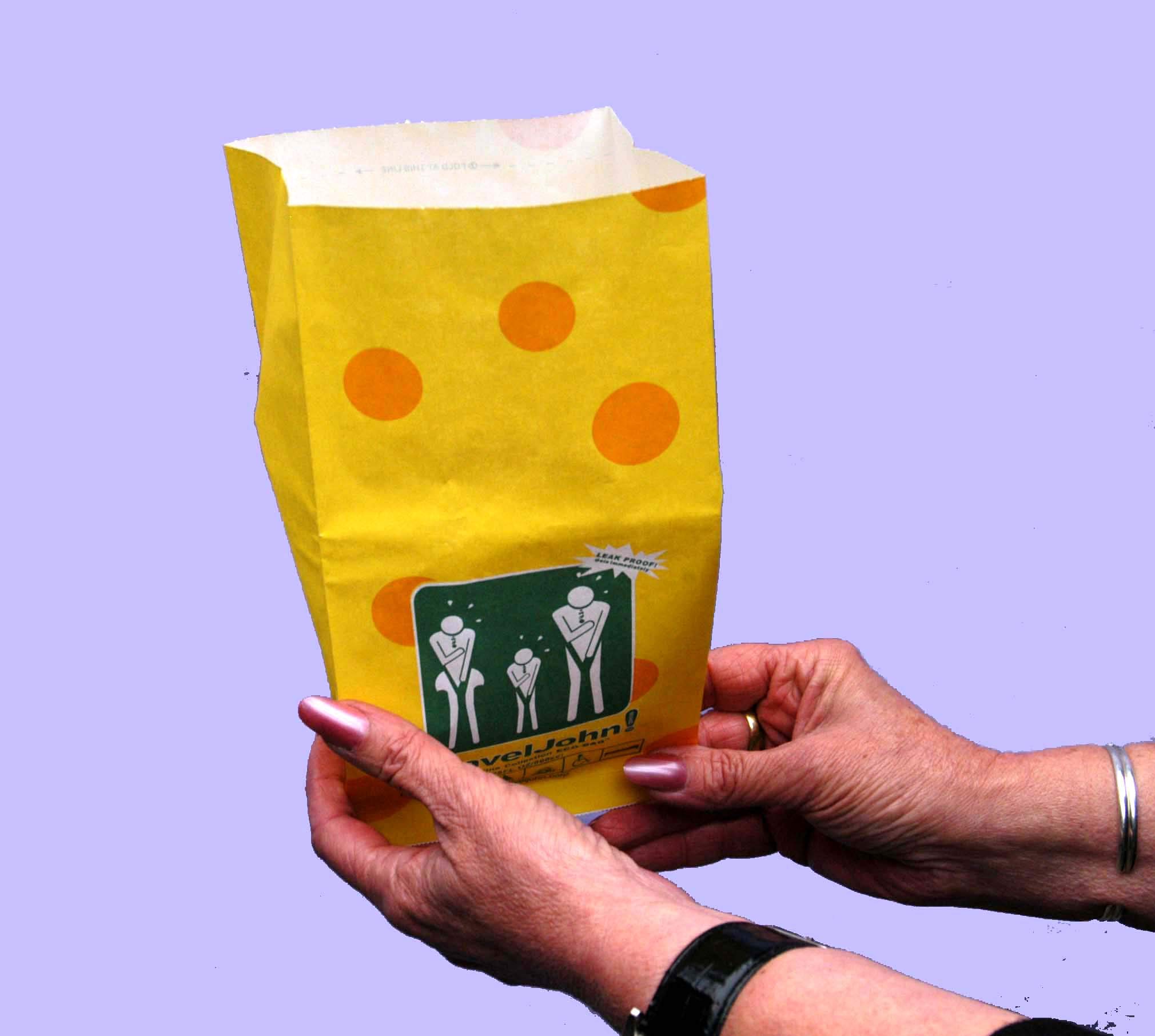 TravelJohn Disposable Vomit Bags for Cars, Airplanes & Motion Sickness - 5 Pack Leak-Proof Nausea Bags for Travel, Pregnancy & Emergency Use