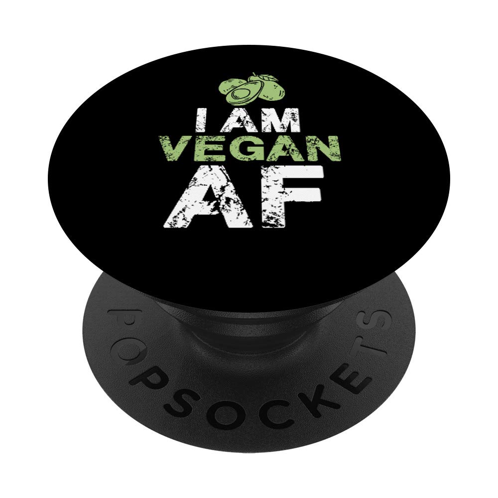 Vegan AF Avocado & Guacamole PopSockets Phone Grip Stand - Perfect for iPhone, Android & Tablets - Great Gift for Vegan Lovers & Foodies