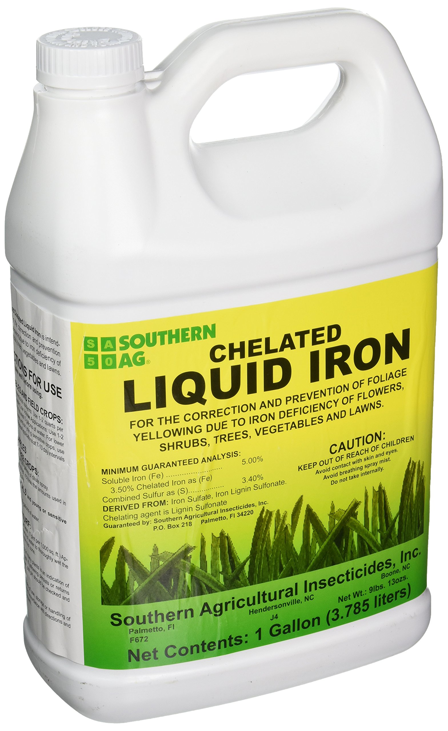 Southern Ag Chelated Liquid Iron Fertilizer - 1 Gallon for Lawns, Gardens & Plants | Fast-Acting Iron Supplement for Greener Grass & Healthier Plants