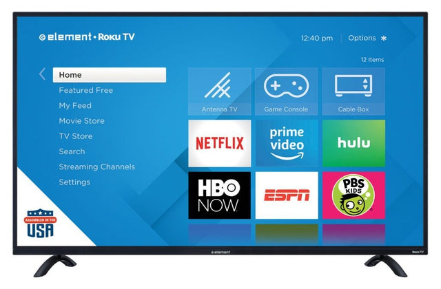 ELEMENT 50-Inch Class 4K UHD Roku Smart LED TV (E4SC5018RKU) - Streaming, Gaming & Home Entertainment