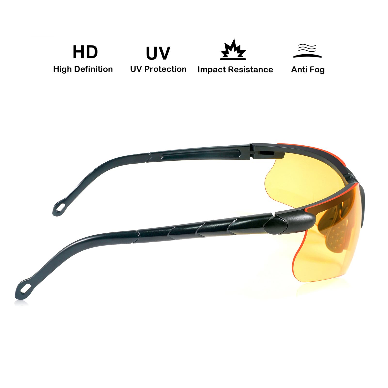 Anti-Fog Shooting Safety Glasses - Tactical Ballistic Eye Protection for Men & Women - Perfect for Hunting, Gun Range & Outdoor Sports