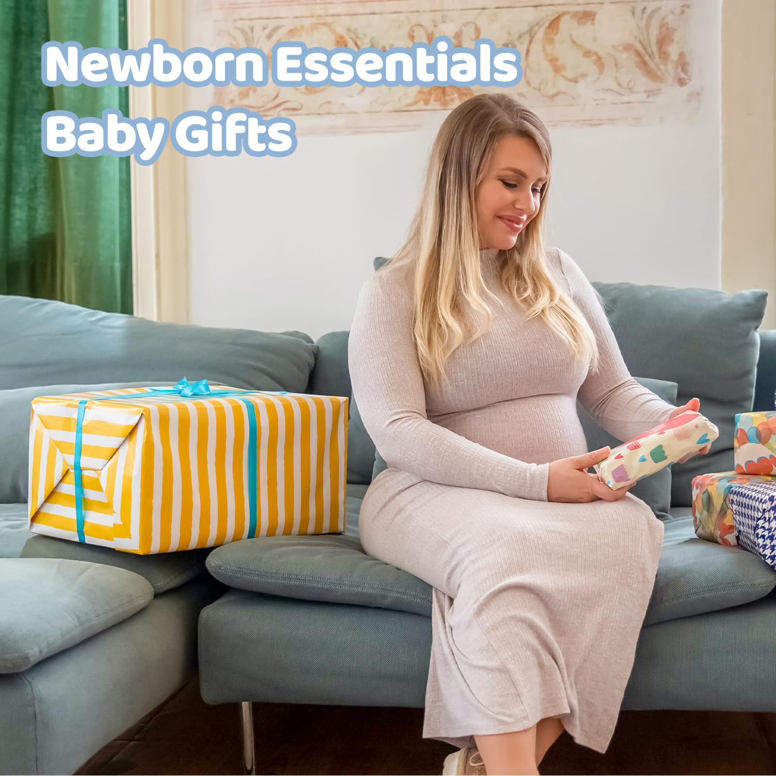 Soft Organic Cotton Baby Swaddle Blanket for Newborns 0-6 Months - Breathable, Hypoallergenic Baby Essentials for Boys & Girls - Perfect for Sleeping, Swaddling, and Nursery Comfort