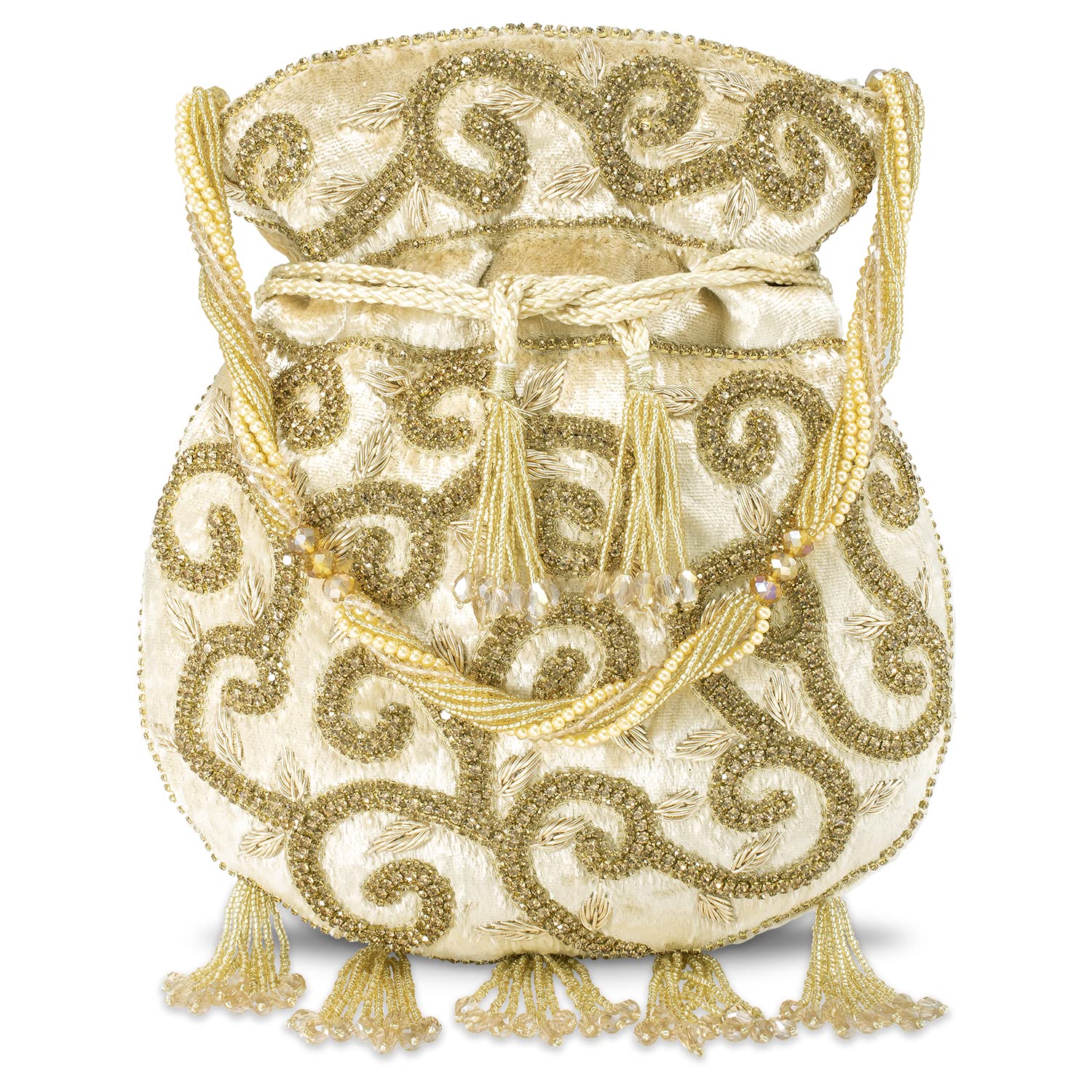 **Aheli Indian Potli Bags for Women - Elegant Ethnic Clutch Purse with Drawstring, Perfect for Weddings, Evening Parties & Festive Occasions**