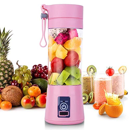 380ml USB Rechargeable Portable Blender - 6 Blade Personal Smoothie Maker for Fruits, Vegetables, Juicing & Protein Shakes | Compact Travel Blender for Gym, Office, Camping & Home Use