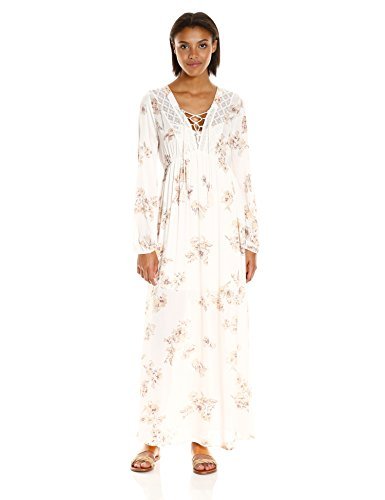 Taylor & Sage Women's Floral Printed Lace-Up Maxi Dress for Summer Beach Vacation & Boho Party Wear