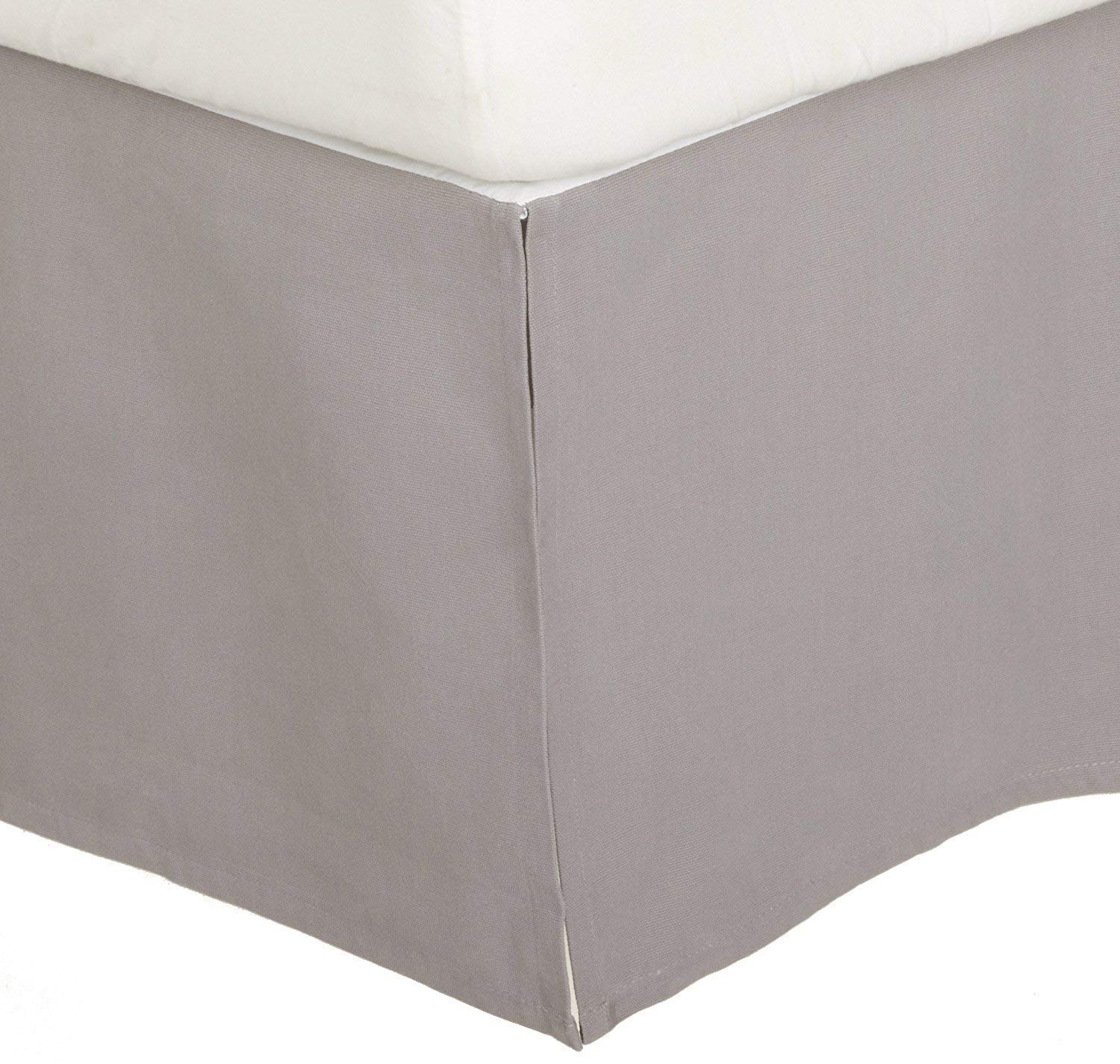 Premium 600 Thread Count Egyptian Cotton Bed Skirt for Queen Size Bed - Split Corner Design, 18