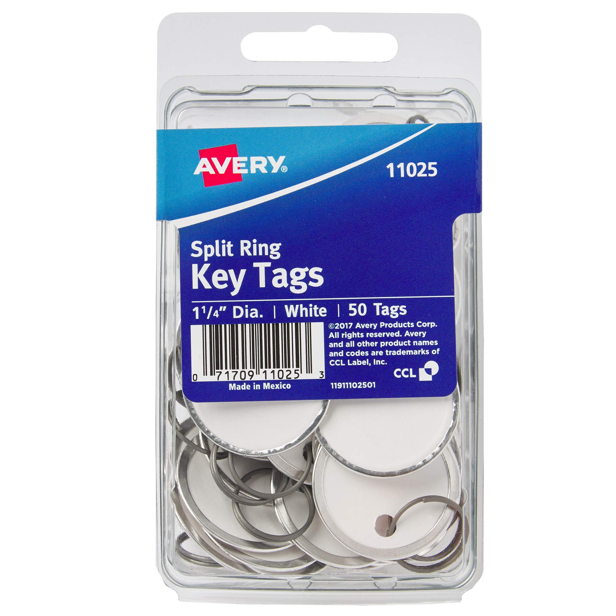 AVERY Metal Rim Key Tags - 1.25