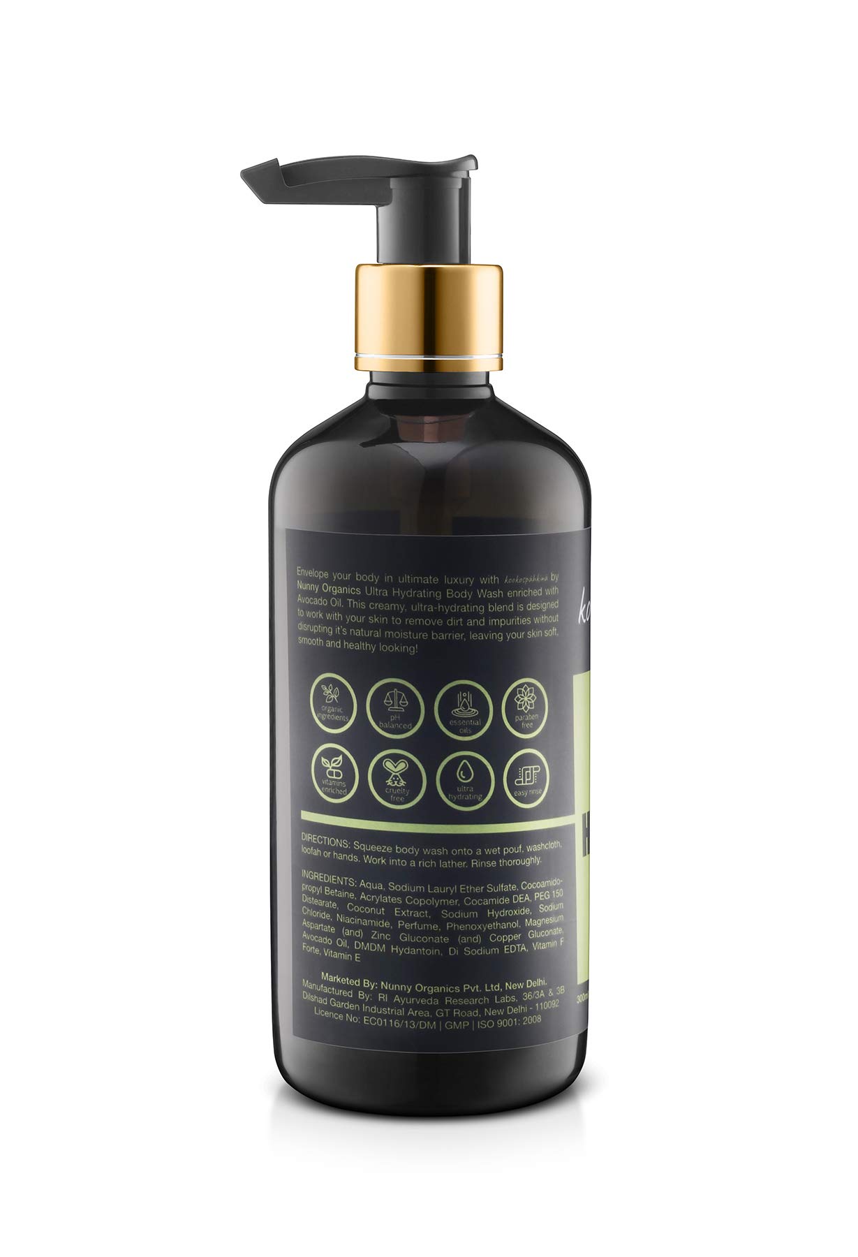 Nourishing Coconut & Avocado Oil Body Wash for Dry to Normal Skin | Paraben-Free Moisturizing Shower Gel | 300ml | Perfect for Daily Hydration & Relaxing Bath Time