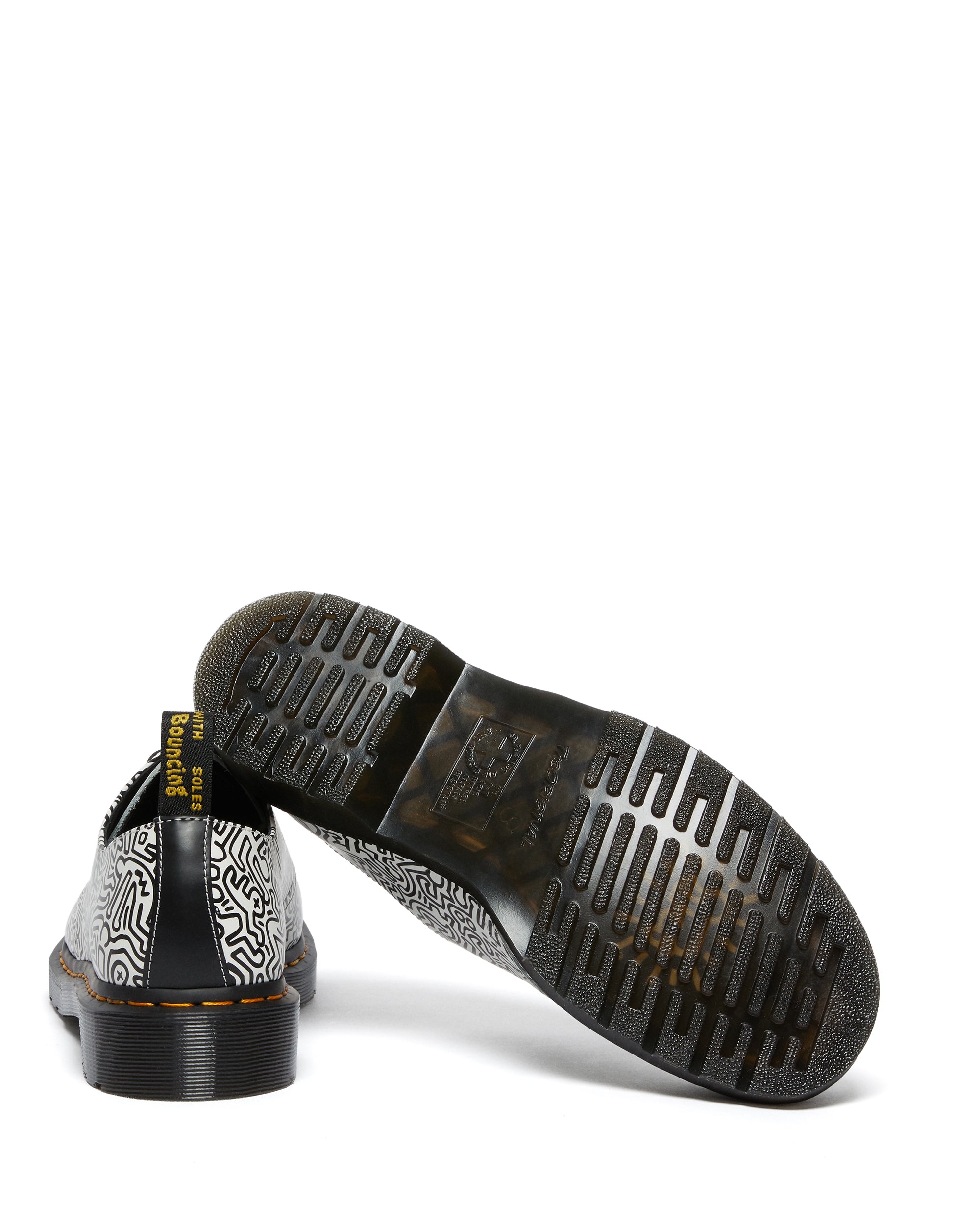 Keith Haring 1461 Black & White Oxford Shoes - Unisex Dr. Martens Style Casual Sneakers for Men & Women - Perfect for Streetwear, Punk Fashion & Everyday Wear