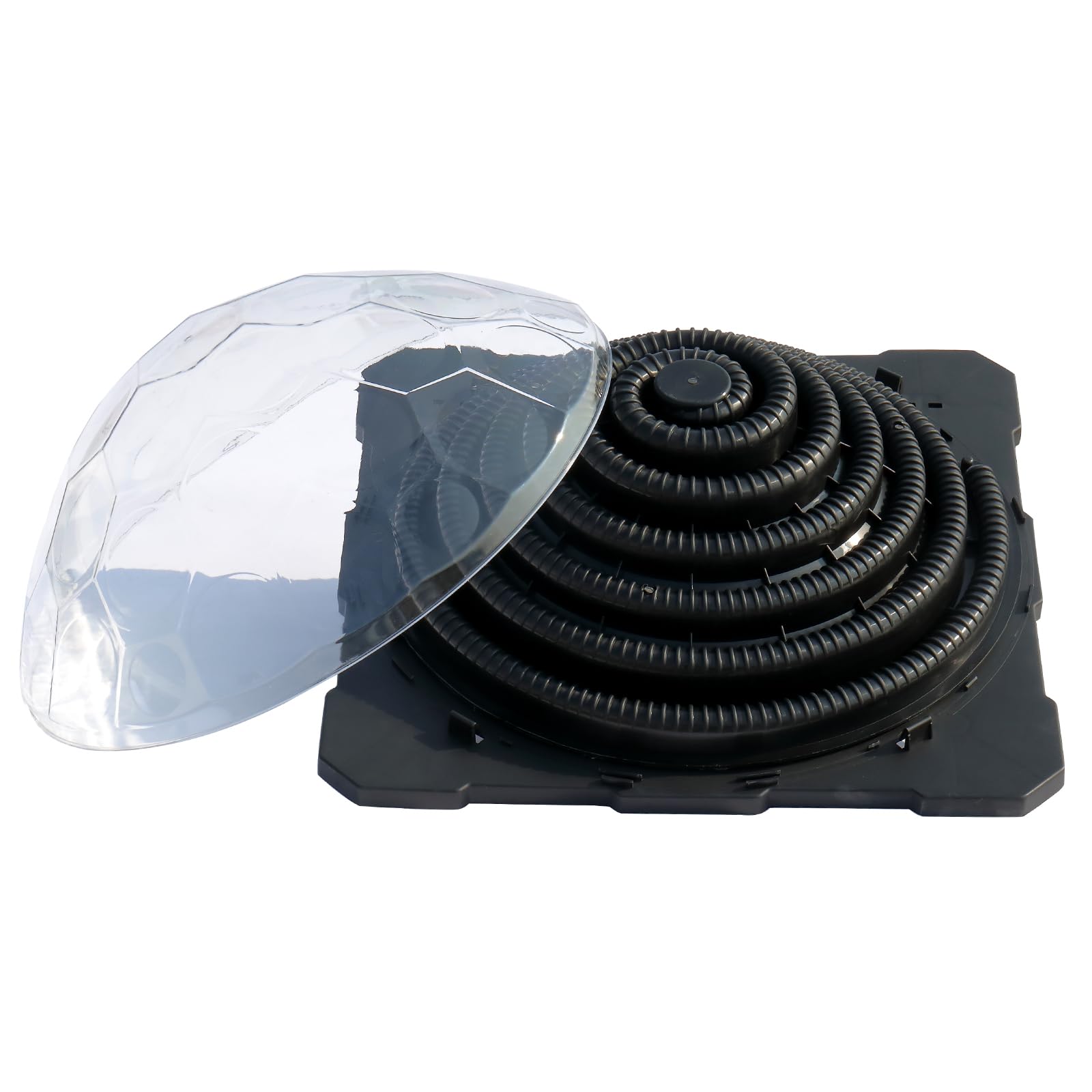 VINGLI Solar Pool Heater for Above Ground Pools - Domed Solar Powered Swimming Pool Heating System with Contour Heating Coil (1 Pack) | Efficient & Eco-Friendly Warm Water Solution for Backyard, Inflatable & Family Pools