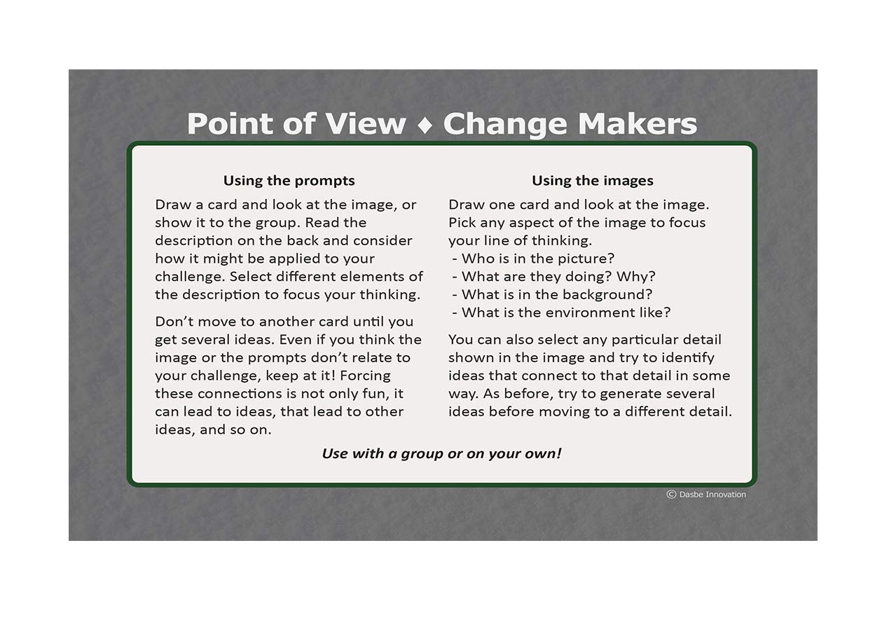 Point of View Change Maker Card Deck – Creative Brainstorming Tool for Disruptive Ideas & Breakthrough Thinking | Perspective-Shifting Exercises for Teams, Workshops & Innovation Sessions