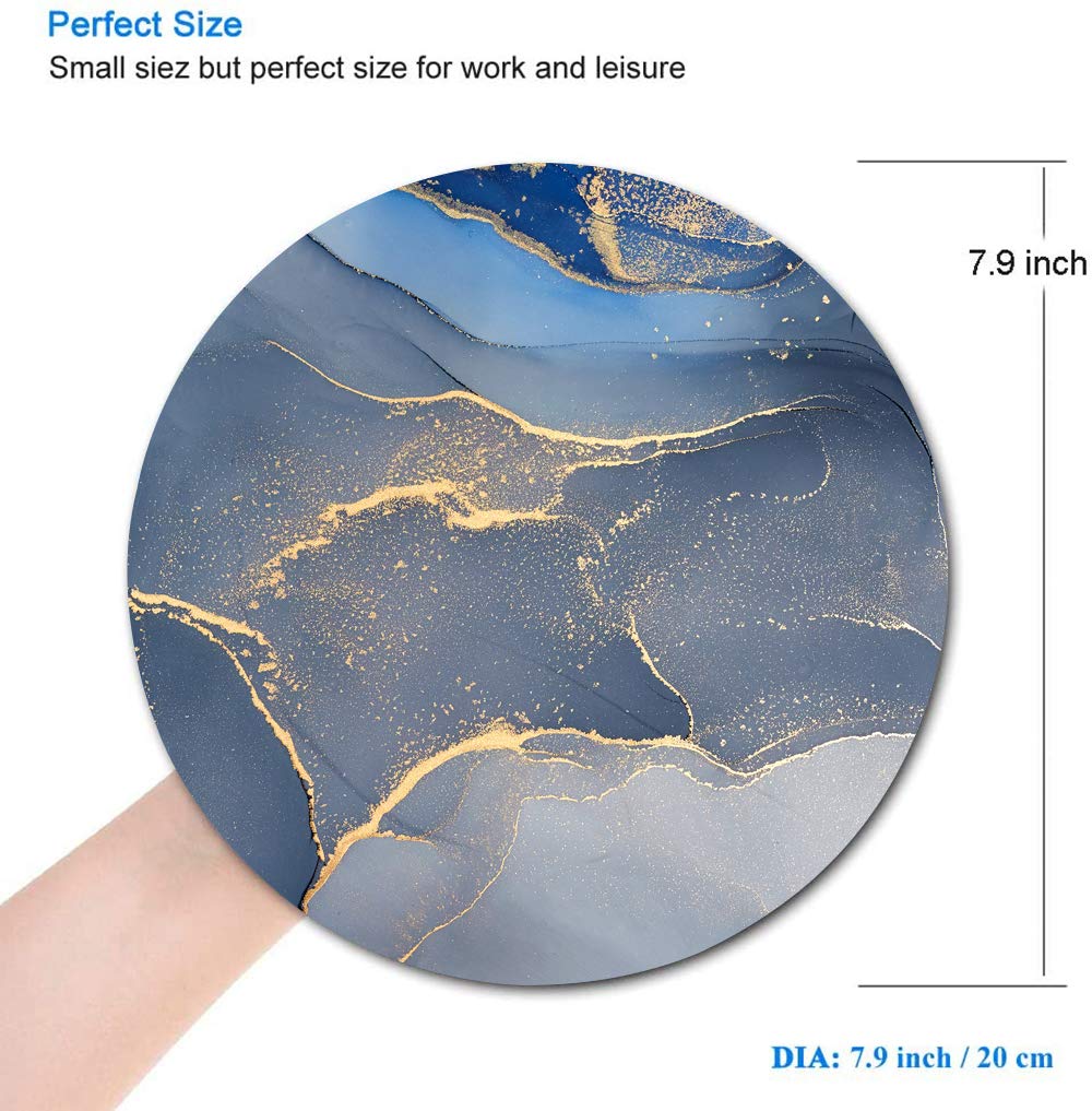 Premium Marble Texture Mouse Pad - Non-Slip Rubber Base Gaming & Office Mouse Mat (7.9