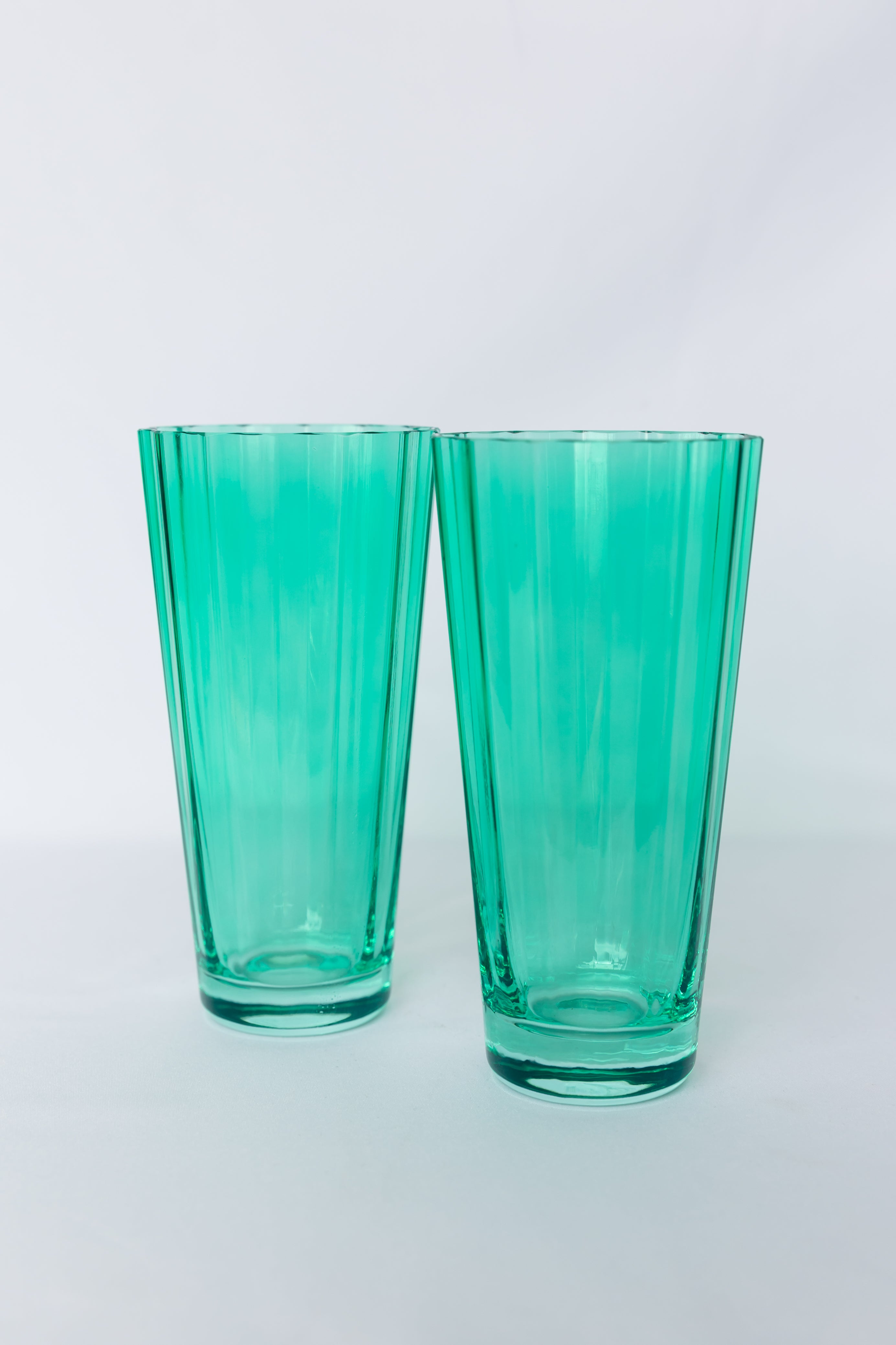Estelle Colored Sunday Highball Glasses Set of 2 - Kelly Green | Elegant Cocktail Glasses for Margaritas, Mojitos & Party Drinks | Perfect for Home Bars, Dinner Parties & Gifts