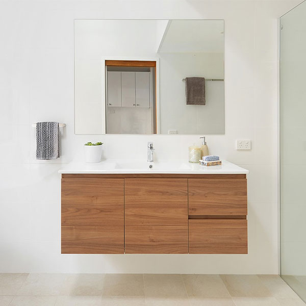 ADP Glacier Pro 60 Inch Double Sink Bathroom Vanity with Ceramic Countertop - Modern White Vanity Set with Soft Close Drawers for Master Bathroom Remodel