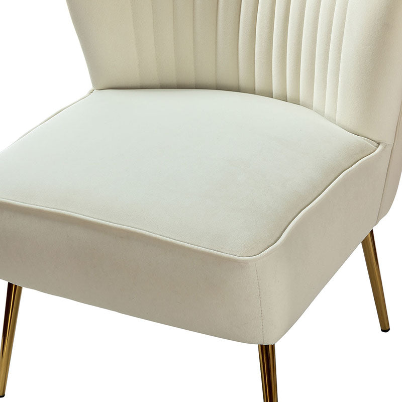 Lola Velvet Side Chair - Modern Upholstered Accent Chair for Living Room, Bedroom & Office - Soft Velvet Fabric with Sturdy Wooden Legs - Perfect for Dining, Lounge & Home Decor