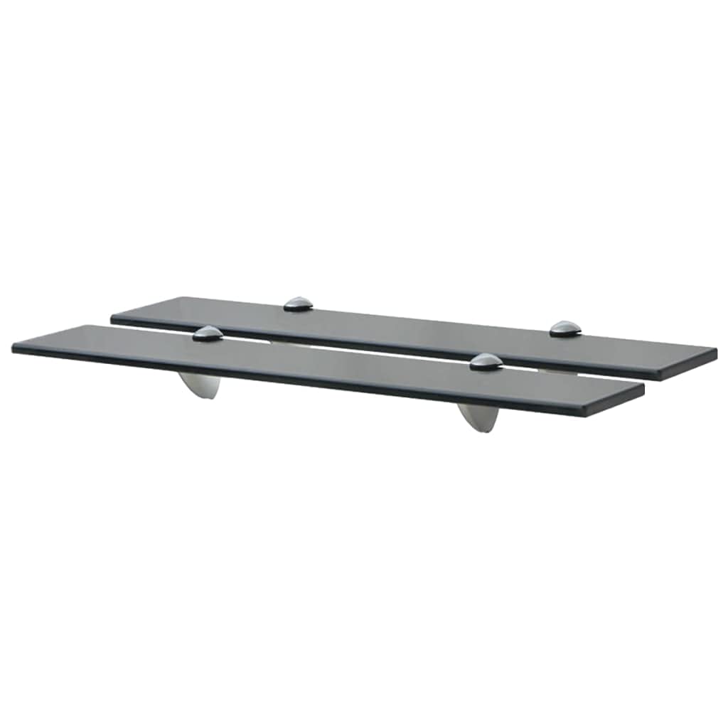 2-Pack Tempered Glass Floating Shelves - 23.6