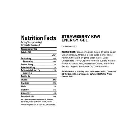 HS ENERGY GEL - Kiwi Strawberry Flavor - Fast-Acting Sports Nutrition for Runners, Cyclists & Athletes - Natural Energy Boost for Endurance Training & Competition