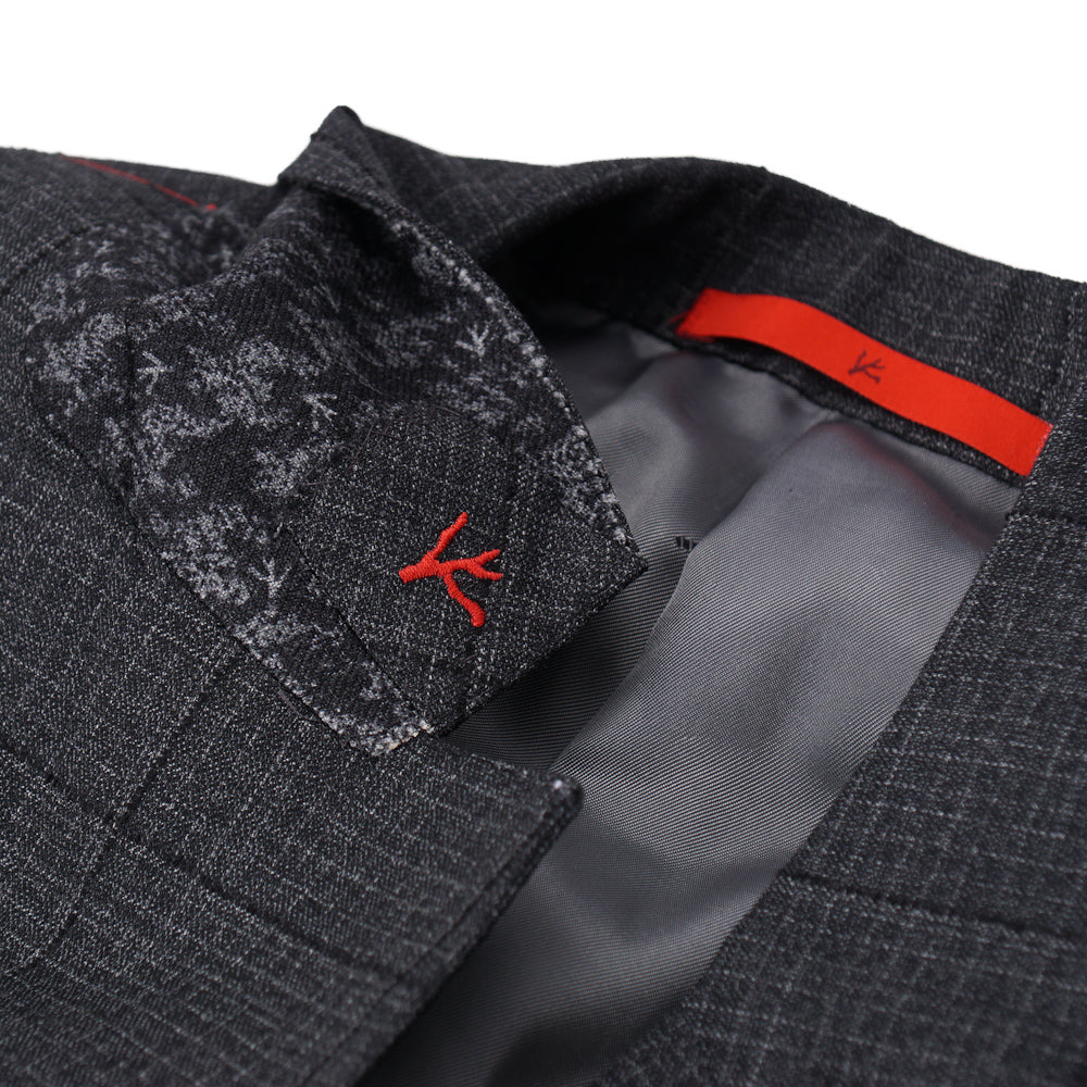 Isaia Gray Check Super 140s Wool Suit for Men - Premium Italian Tailored Business Attire | Perfect for Weddings, Office Meetings & Formal Events