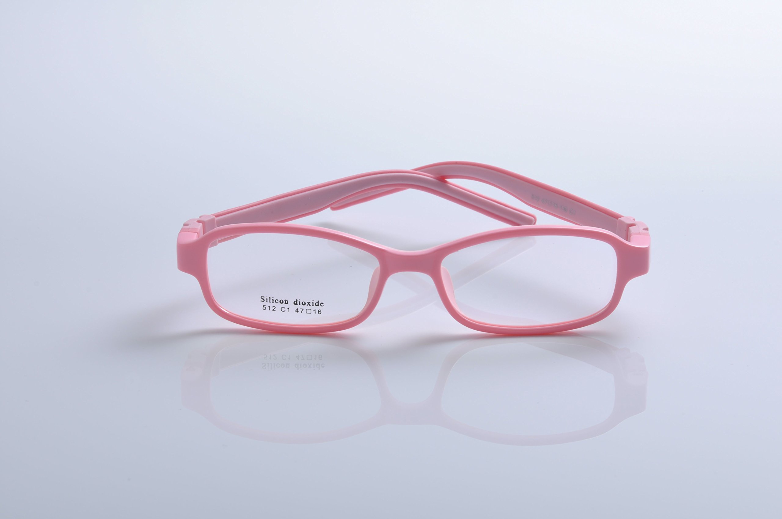 Flexible Kids Eyeglasses Frame - TR90 & Silicone No Screw Bendable Children's Glasses with String and Case | Safe, Durable for School, Sports & Daily Wear