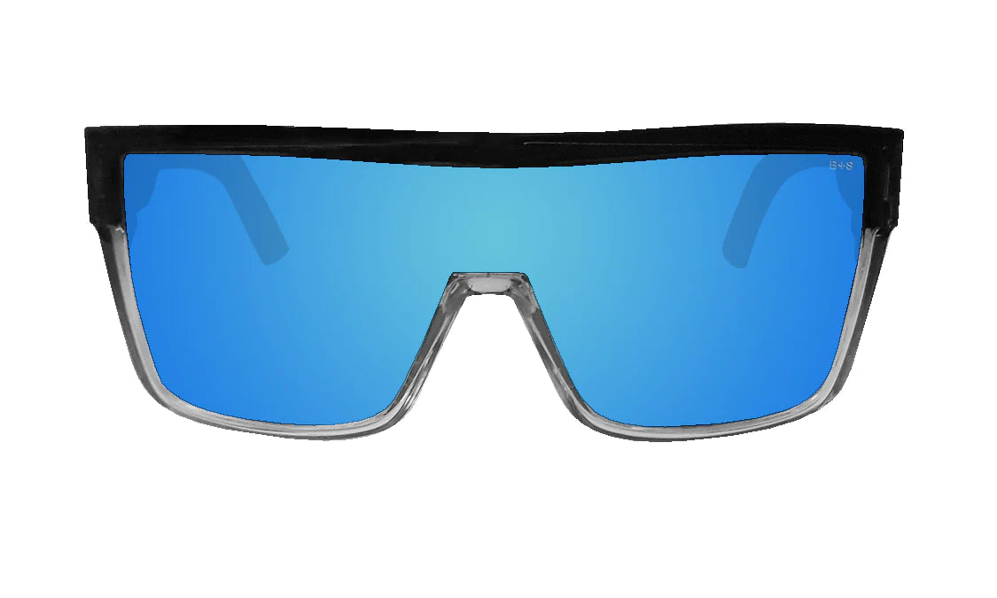 Buzz Bomb Ice Blue Mirror Z87 Safety Glasses - ANSI Z87.1 Certified for Work, Sports & Outdoor Activities - UV Protection, Anti-Fog Lens for Construction, Cycling & Shooting