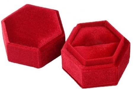 Vintage Velvet Hexagonal Jewelry Box - Elegant Pendant Necklace Holder & Ring Organizer Case for Jewelry Display and Storage (Color: Emerald) | Perfect for Gift Packaging, Wedding Accessories & Jewelry Organization