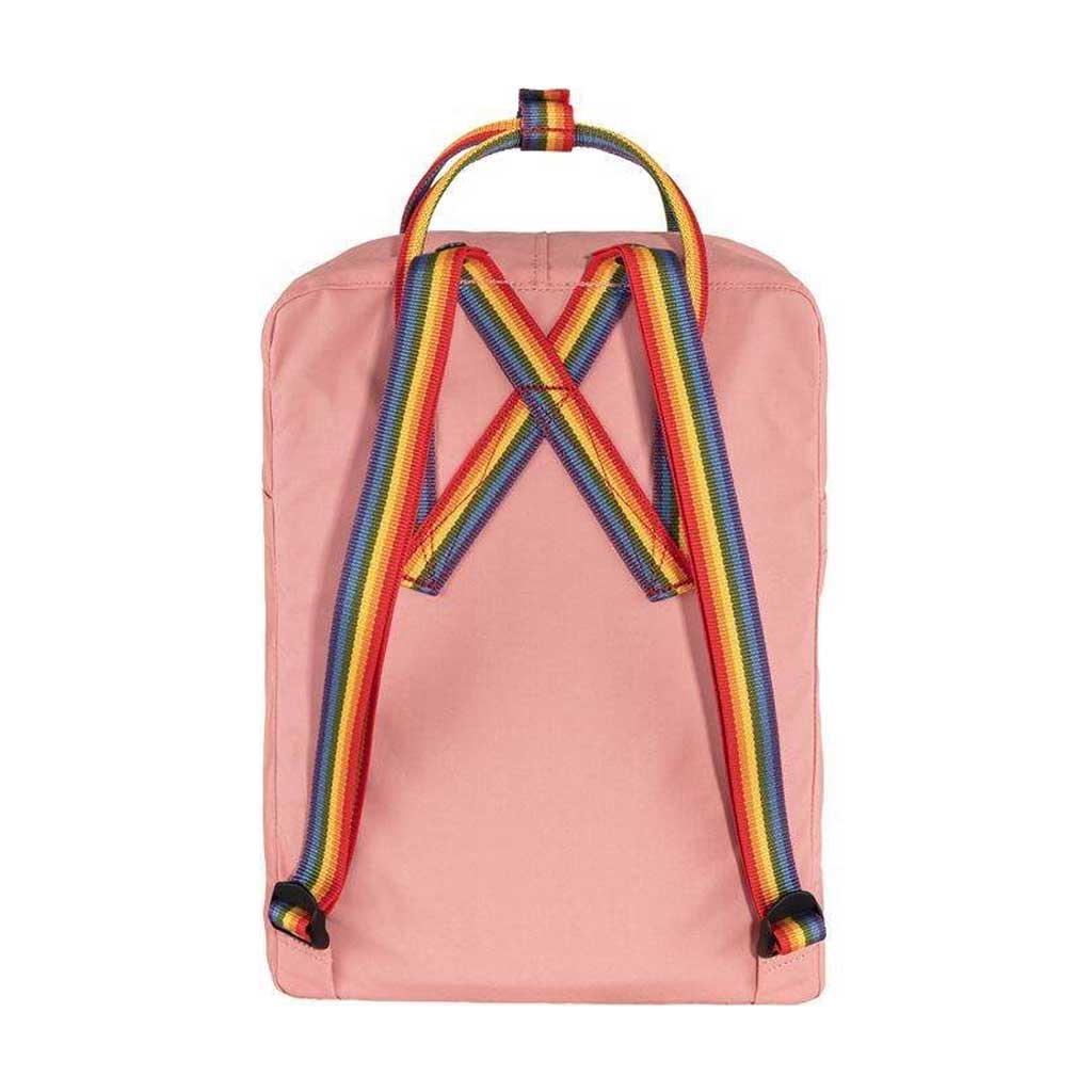 Fjallraven Kanken Rainbow Backpack Pink - Waterproof Lightweight Daypack for School, Travel & Hiking | Trendy Unisex Laptop Backpack for Women & Men