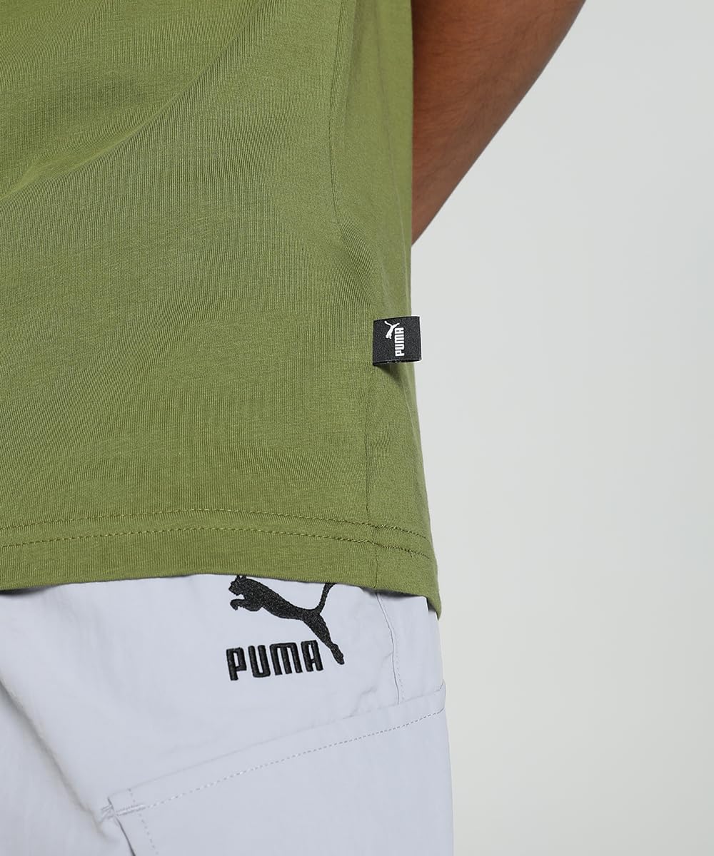 PUMA Men's ESS+ Tape Tee T-Shirt - Comfortable Cotton Crew Neck Short Sleeve Top for Casual Wear, Gym & Street Style