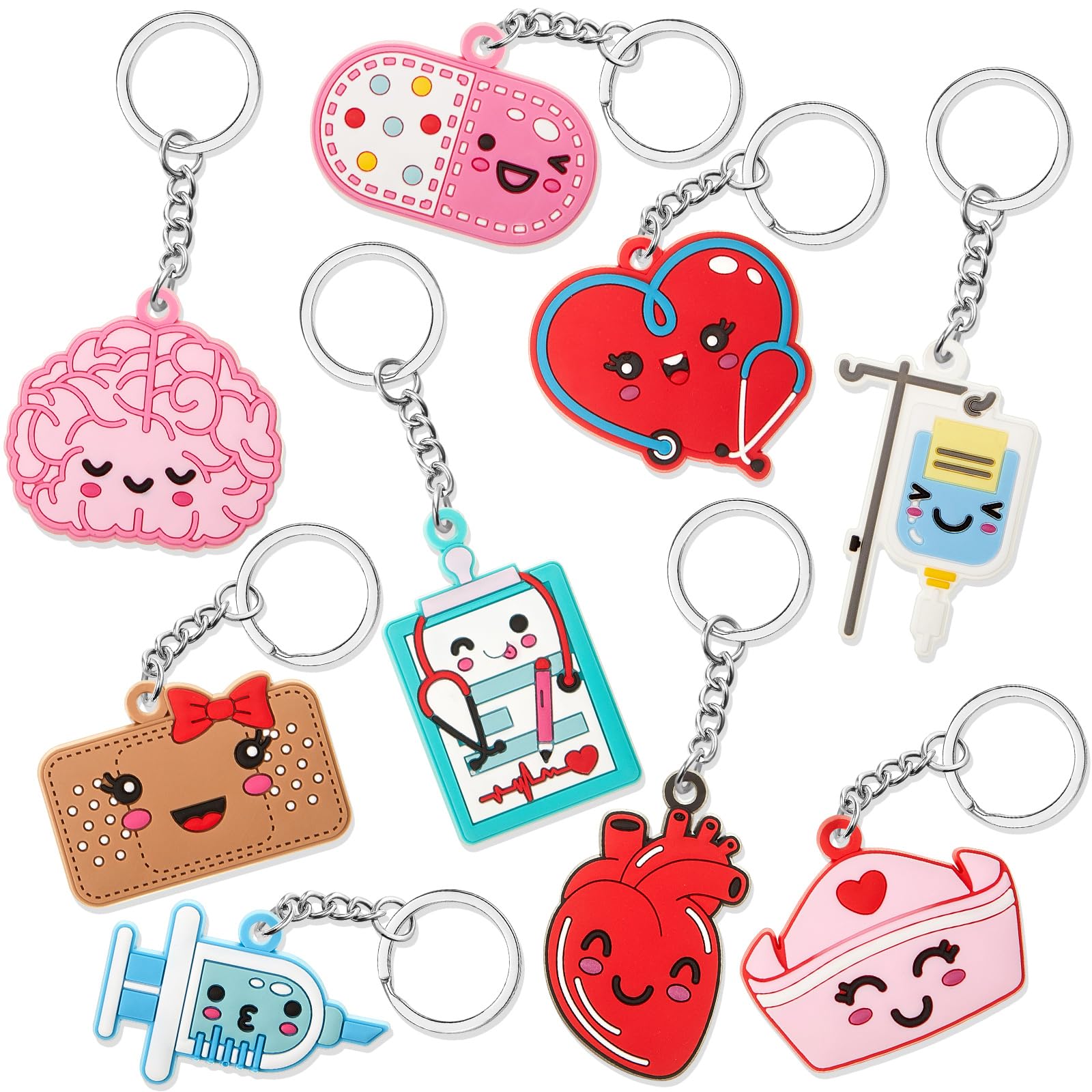 Henoyso 36 Pcs Nurse Keychain Set - Perfect Nurses Week Appreciation Gifts for Women & Men - Thank You Medical Graduation & Coworker Gifts - Ideal for Healthcare Professionals, Nursing Students & Hospital Staff