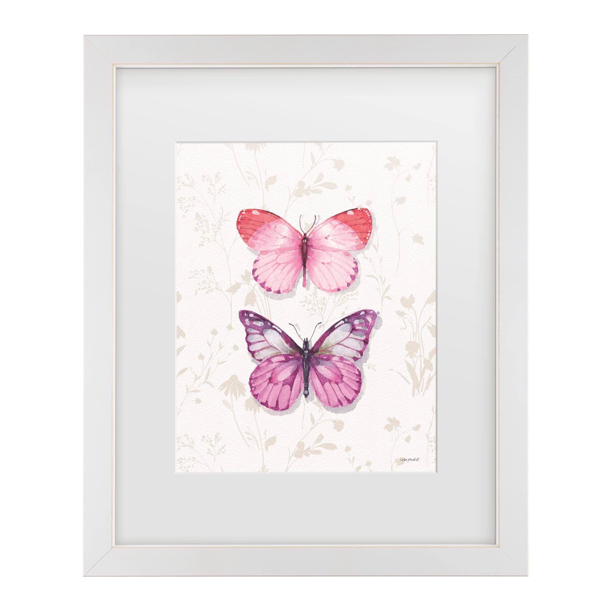 Lisa Audit 'Obviously Pink 10A' Floral Canvas Wall Art - Handmade Modern Home Decor for Living Room, Bedroom & Office