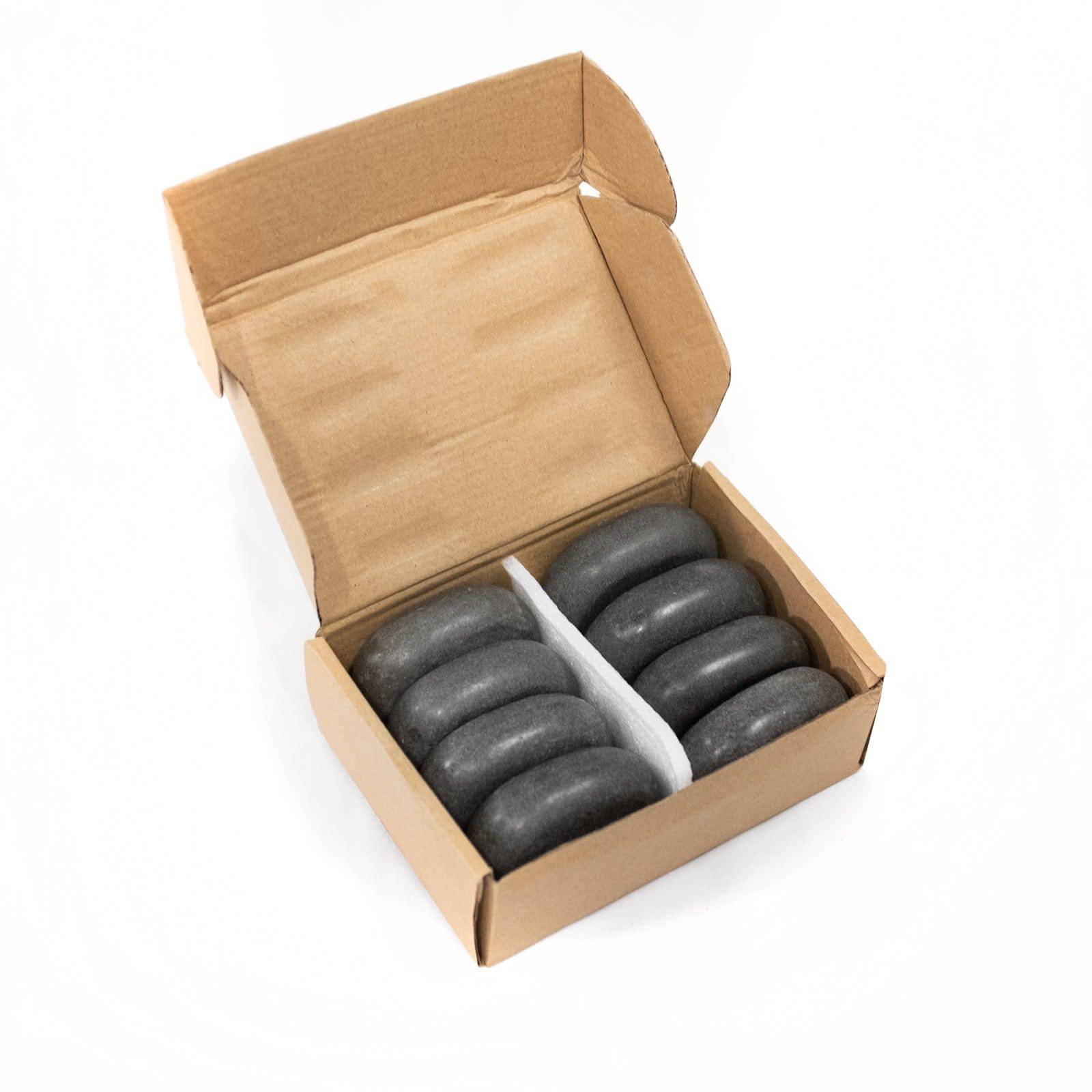Dermalogic Oval Massage Stone Set for Face & Body - Relaxing Spa & Lymphatic Drainage Therapy at Home