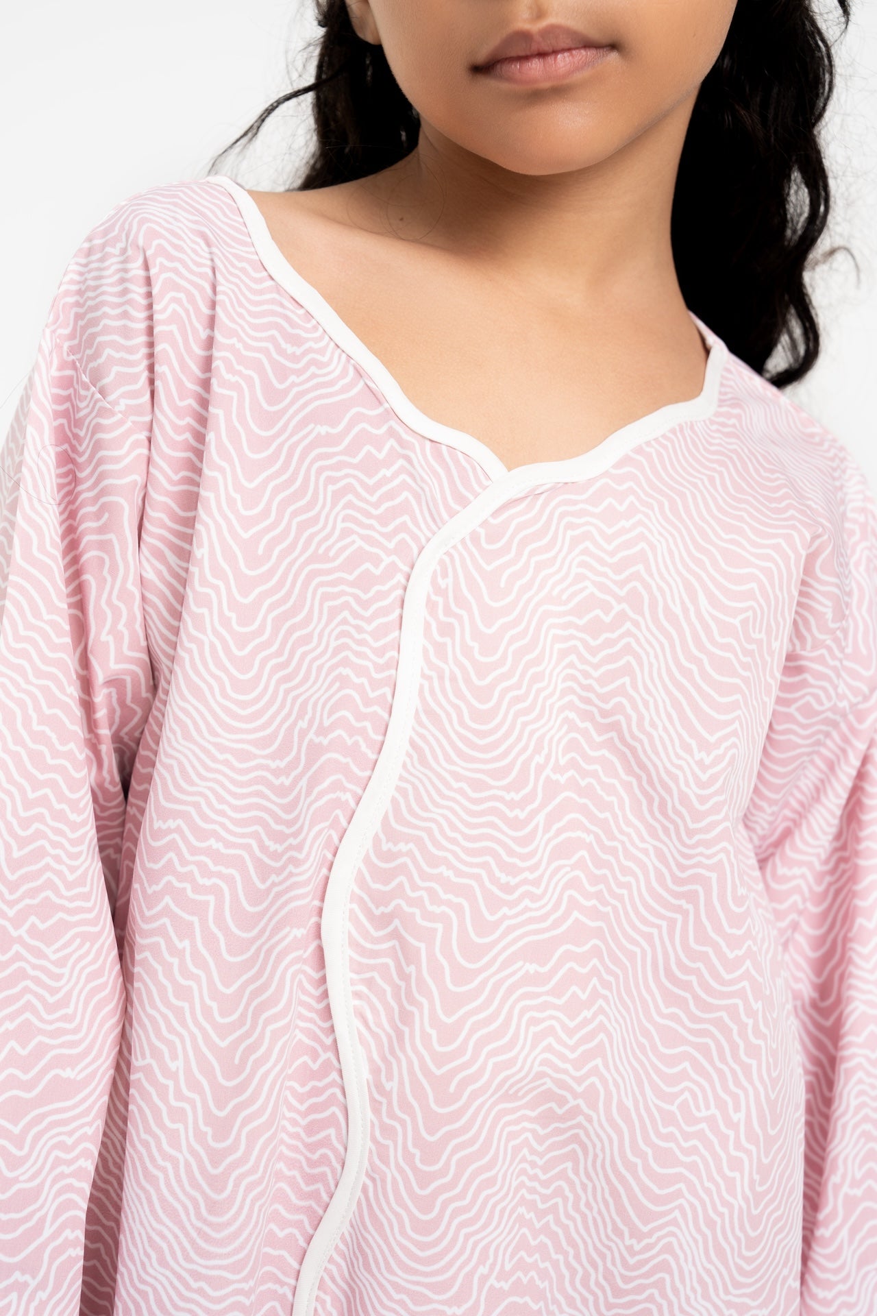 Hibiscus Jalabeya Dress for Kids - Soft & Comfortable Cotton Islamic Clothing for Girls - Perfect for Eid, Parties & Special Occasions