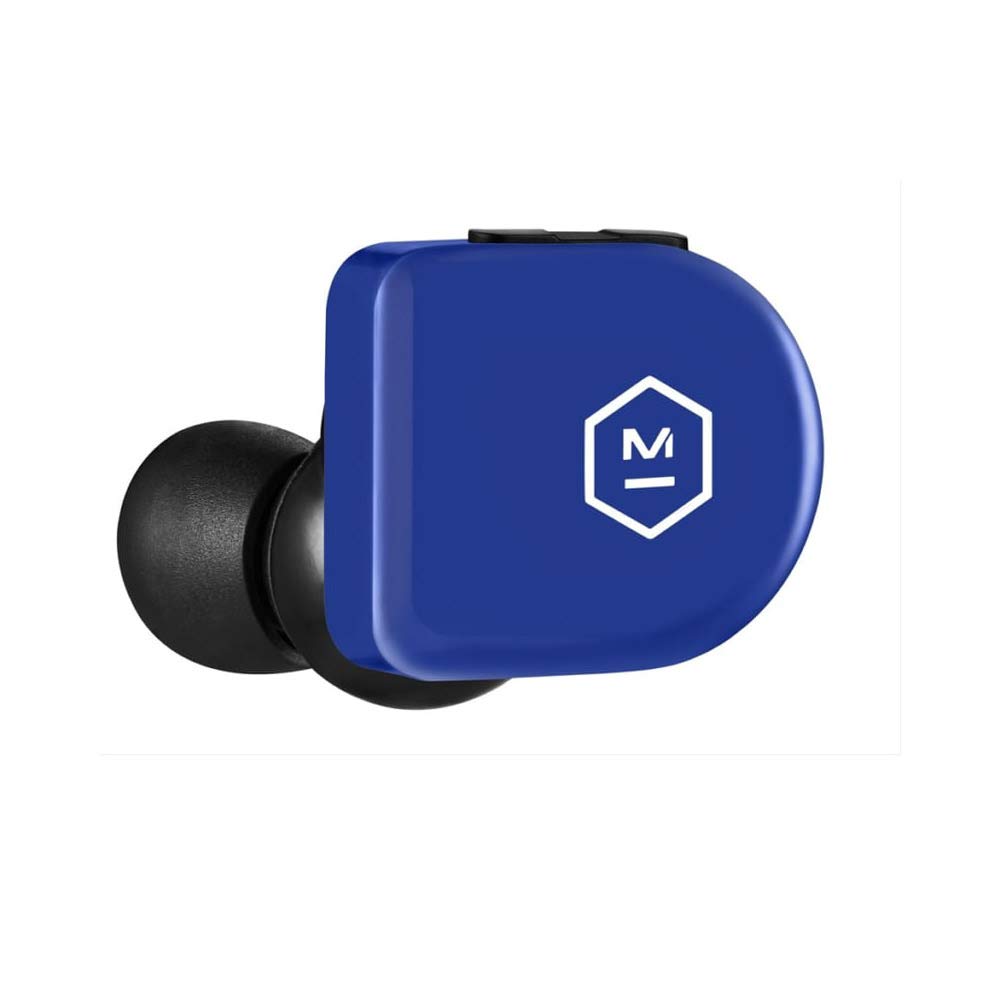 MASTER & DYNAMIC MW07 GO True Wireless Earbuds - IPX5 Waterproof Bluetooth Headphones for Running, Gym & Travel - Lightweight Wireless Earphones with Noise Isolation - Electric Blue - Perfect for Workouts, Commuting & Outdoor Activities