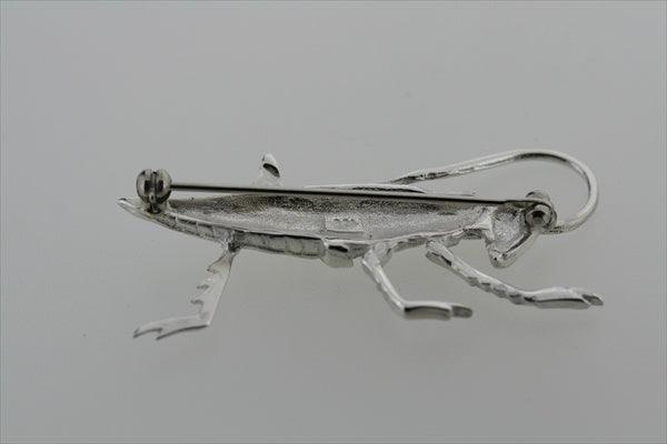 Authentic Sterling Silver Cricket Pin - Elegant Jewelry for Sports Fans & Nature Lovers | Perfect for Lapels, Hats & Gift Giving