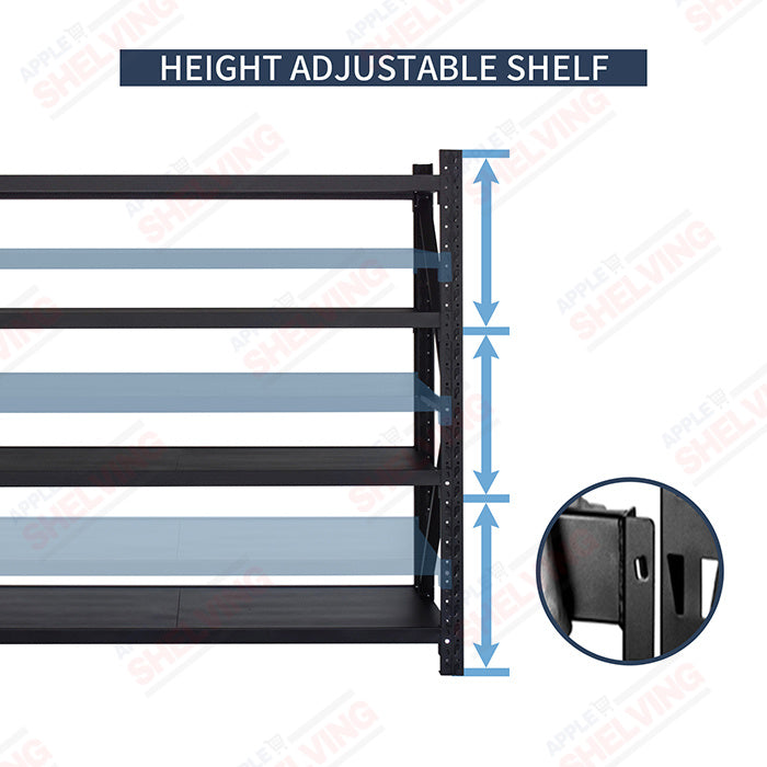 4m x 1.8m x 0.6m Heavy Duty Industrial Shelving Unit - 2000KG Capacity (WxHxD) - Warehouse Storage Rack for Garage, Workshop & Retail Use